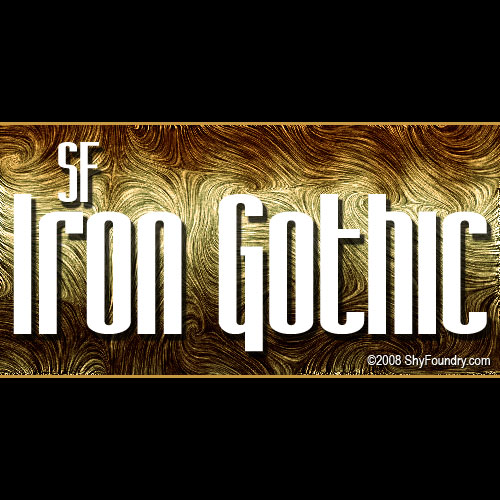 SF Iron Gothic Extended font